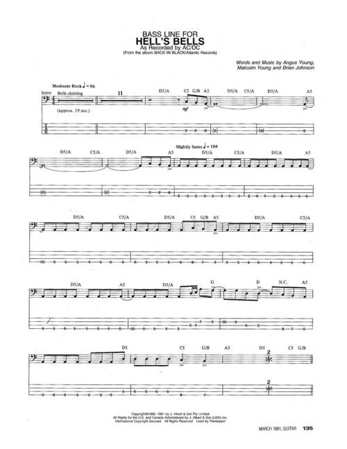 Product picture Bass Guitar Sheet Music of Famous Rock N Roll Bands