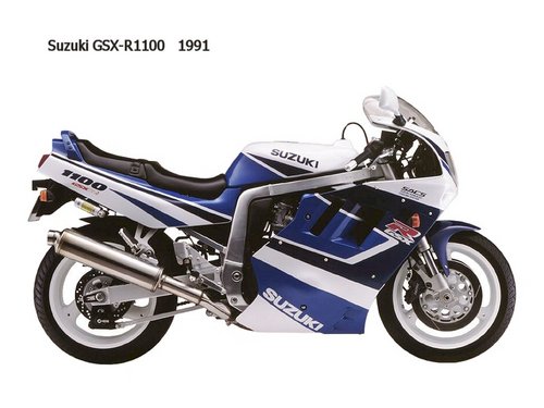 Product picture Suzuki GSX-R1100 (GSX-R1100K, GSX-R1100L, GSX-R1100M, GSX-R1100N) Motorcycle Workshop Service Repair Manual 1989-1992