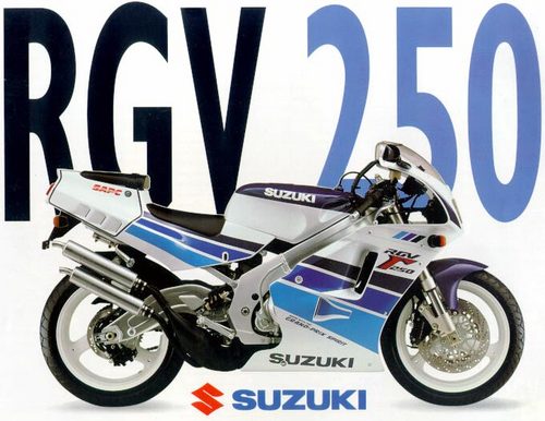 Product picture Suzuki RGV250 (RGV250L, RGV250M, RGV250N, RGV250P, RGV250R, RGV250T) Motorcycle Workshop Service Manual 1989-1996